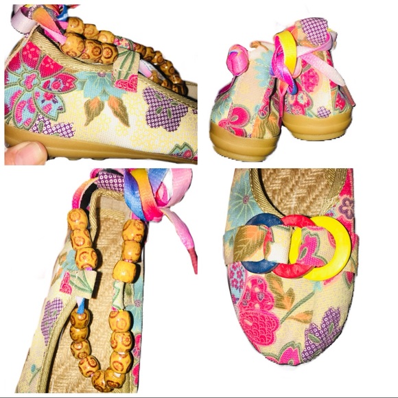 •❌•Retro Girly| NWT |Floral Mlticlr Flats• - Picture 6 of 8